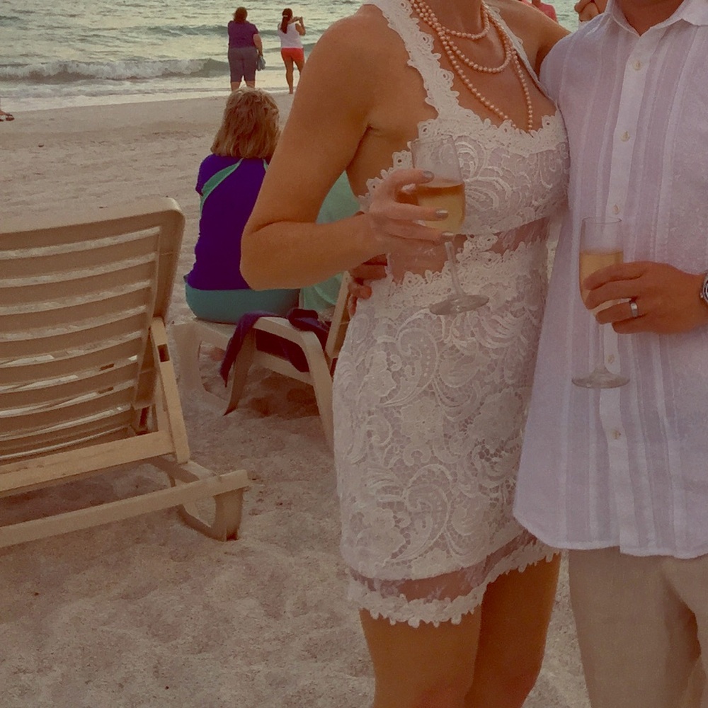 White lace dress